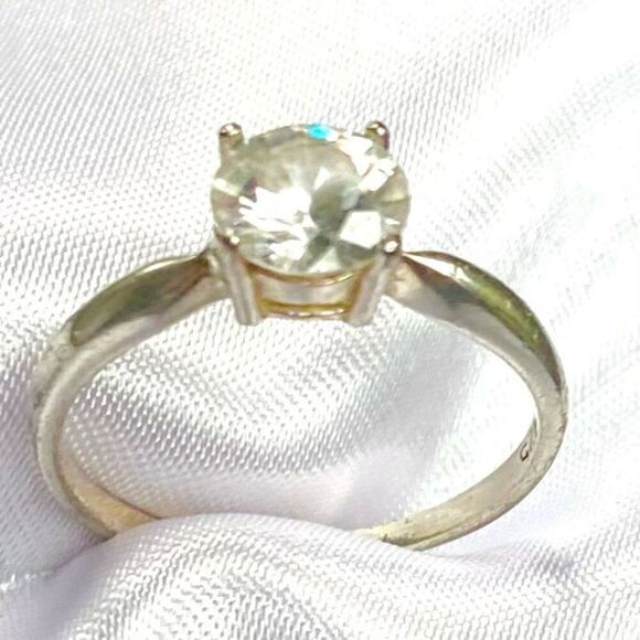 DM# Striking Cz & Sterling 925 Silver Ring 6 3/4 - Picture 3 of 11